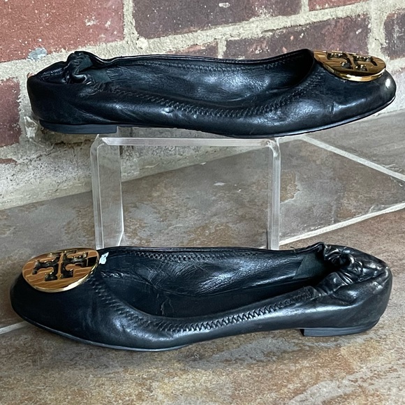 Tory Burch Black Reva Ballet Flats Size 7 - Picture 1 of 7